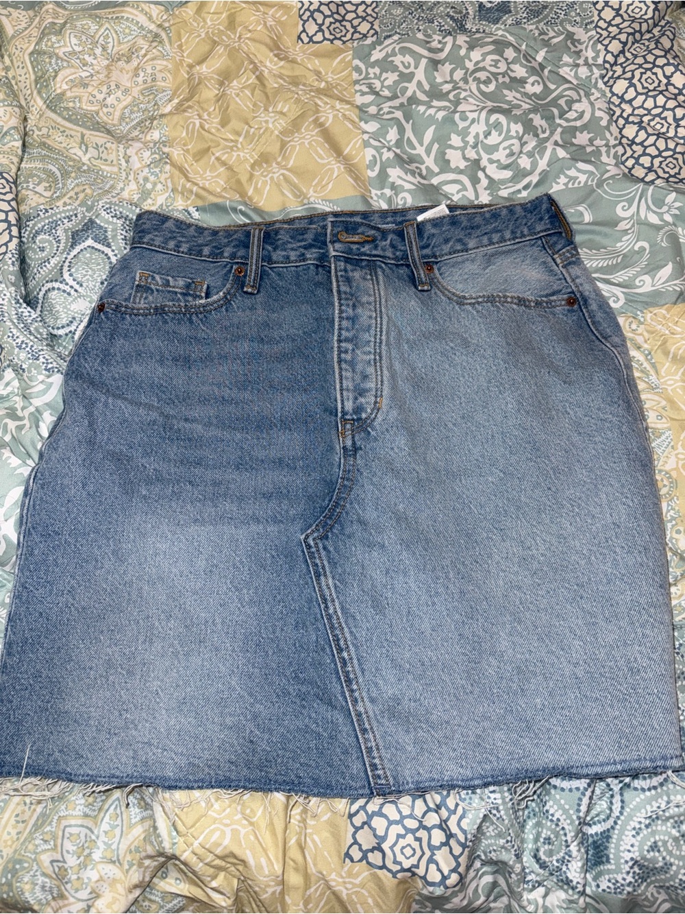 Old Navy Light Blue High-Rise Denim Skirt